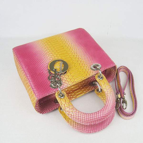 Christian Dior 1887 Snake Leather Shoulder Bag-Red